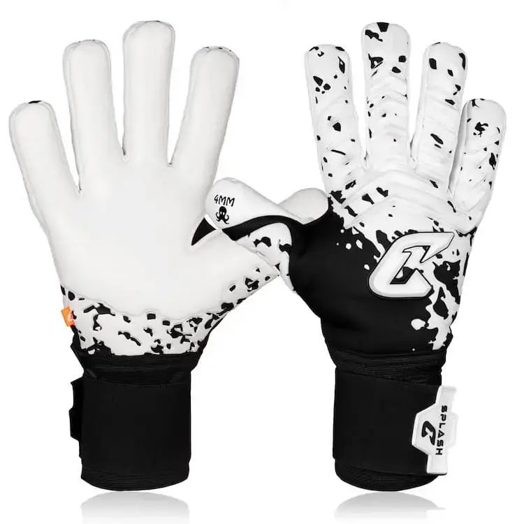Unser Splash Magic White: Weiße Profi Torwarthandschuhe mit schwarzem Haft für Herren von Catch and Keep