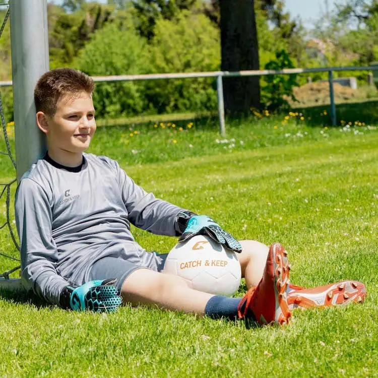 Kralle_Junior_Pro_3.0_Blau_Catch_and_Keep_Kinder_Handschuhe_Fussball