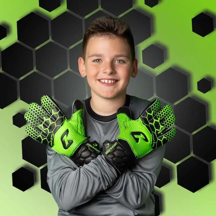 Kralle_Junior_Pro_3.0_Grün_Catch_and_Keep_Kinder_Torwarthandschuhe