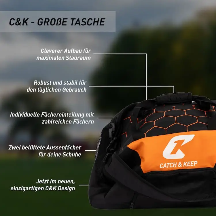 Sporttasche Performance Catch and Keep Vorteile