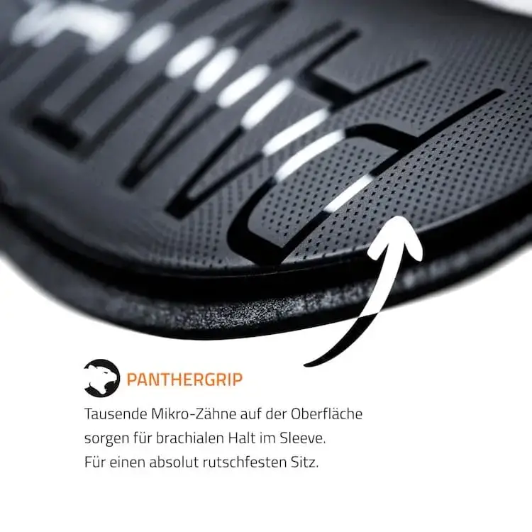 Panthergrip Schienbeinschoner in schwarz für den Torwart: Extremer Halt!