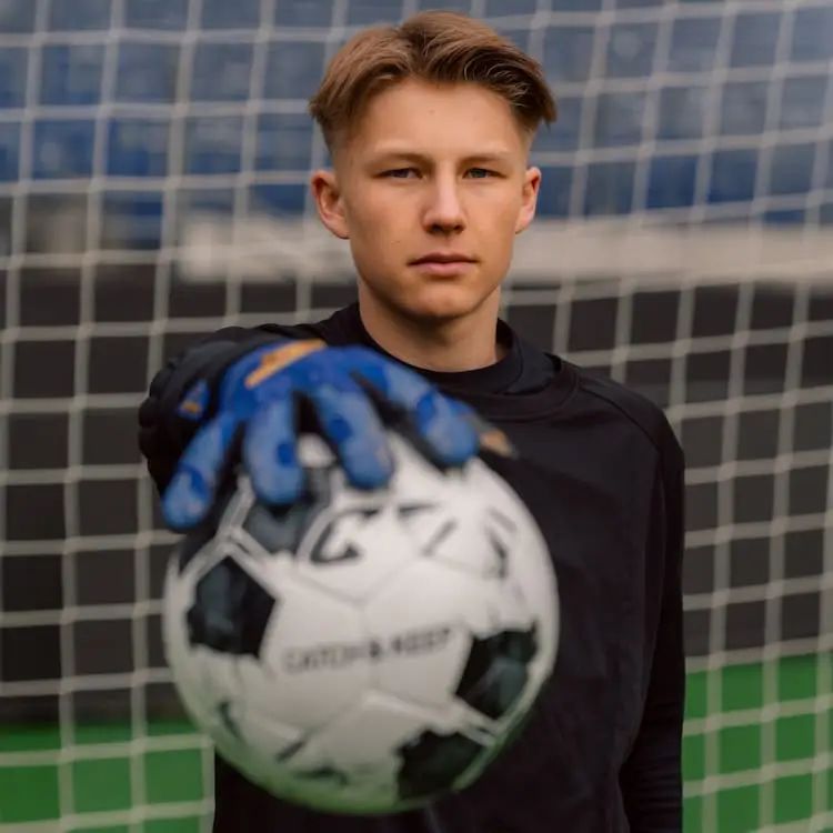 Pulse X Blue Catch & Keep Torwarthandschuhe mit Grip