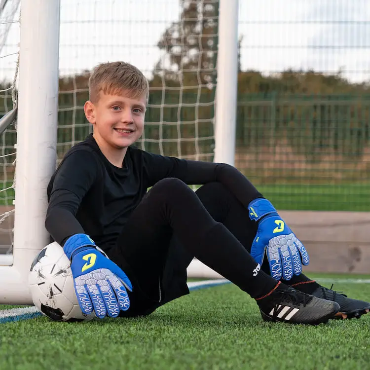 Fly Kids Blue Soul Catch and Keep Kindertorwarthandschuhe Kinder Fussballhandschuhe