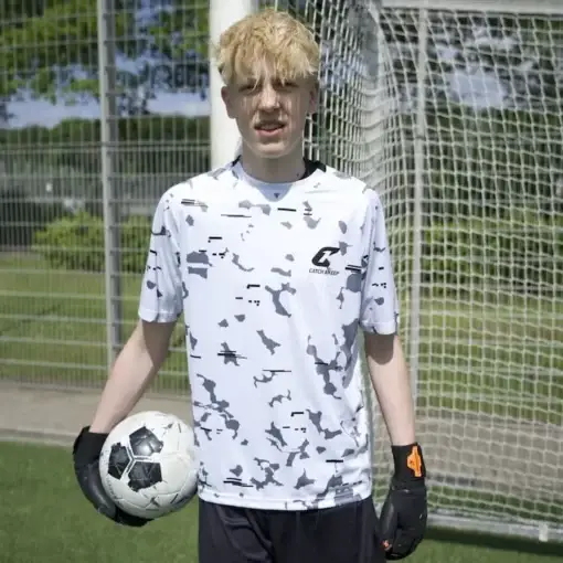 Das Torwarttrikot kurzarm in Weiß von Catch and Keep: Für Kinder und Herren!